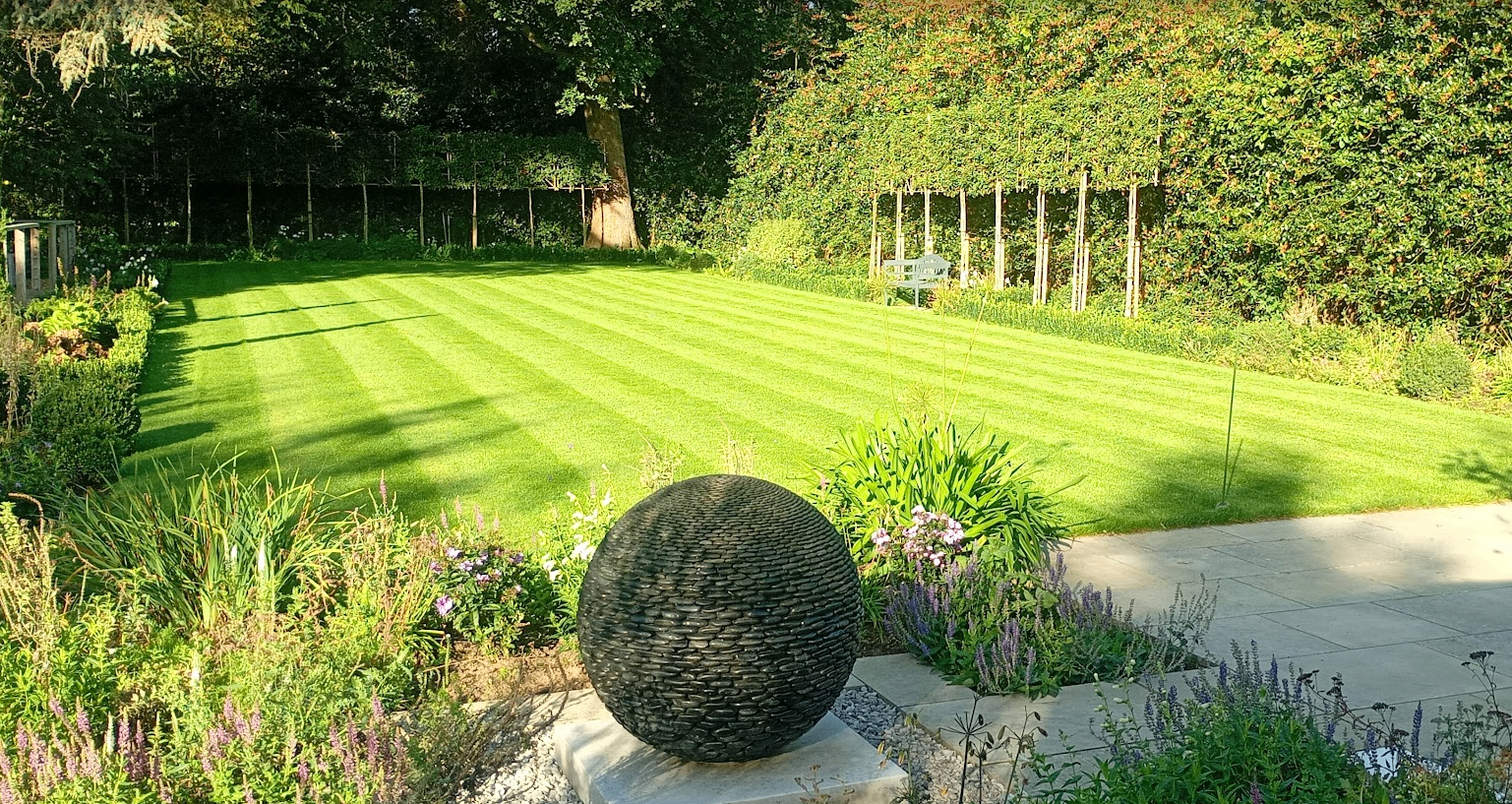Formal Striped Lawn Garden
