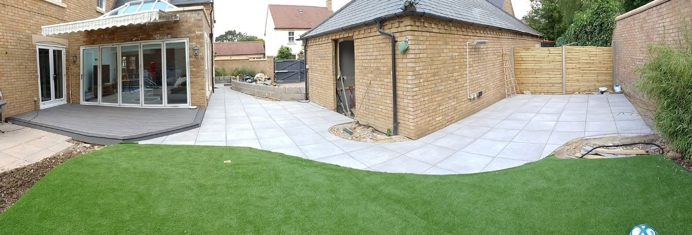 Porcelain Patio, Decking & Artificial Lawn